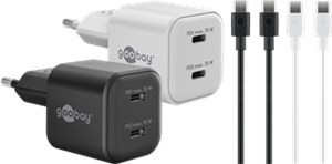 Zestaw Twin Power 2x ładowarki USB-C™ (30 W), 2x kable USB-C™