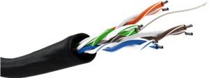 CAT 5e kabel sieciowy napowietrzny, U/UTP, czarny 