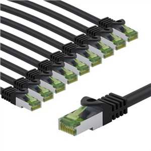 Kabel krosowy CAT 8.1 z certyfikatem GHMT, S/FTP (PiMF), 2 m, szary, zestaw 10
