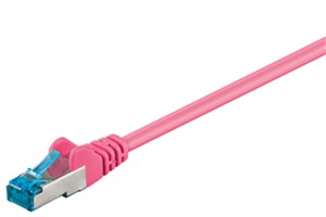 CAT 6A kabel krosowy, S/FTP (PiMF), purpurowy, 1 m