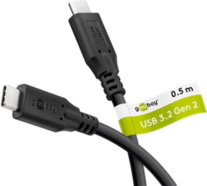 Kabel USB-C™, USB 3.2, 100 W, 10 Gbit/s, Power Delivery, m