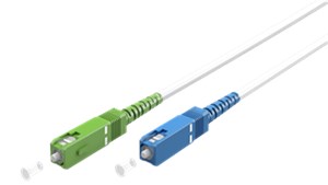 Kabel światłowodowy (FTTH), Singlemode (OS2) White, biały (Simplex), 2 m