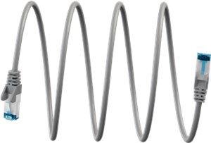 CAT 6A kabel krosowy, S/FTP (PiMF), szary