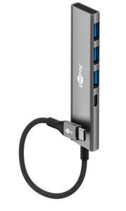 Slim 4-portowy koncentrator USB, USB-C™ na USB-C™/USB-A, 5 Gbit/s