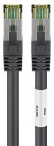 CAT 8.1 kabel krosowy, S/FTP (PiMF), czarny, 0,5 m