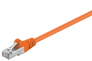 CAT 5e kabel krosowy, F/UTP, pomarańczowy, 1 m