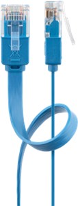 CAT 6 płaski kabel krosowy,U/UTP, Niebieski