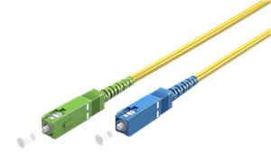 Kabel światłowodowy (FTTH), Singlemode (OS2) Yellow, Żółty (Simplex), 2 m