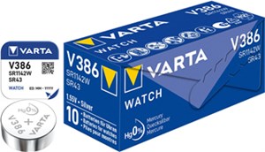 SR43 (V386) bateria, 10 szt. w pudełku