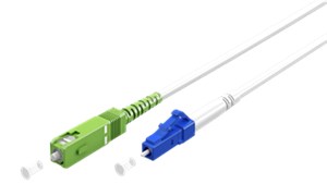 Kabel światłowodowy (FTTH), Singlemode (OS2) White, biały (Simplex), 15 m