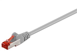 CAT 6 kabel krosowy, S/FTP (PiMF), Szary, 0,5 m
