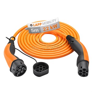 HELIX® kabel do ładowania Typu 2, do 22 kW, 5 m, pomarańczowy