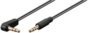 Kabel połączeniowy audio AUX, 3,5 mm stereo 3-pin, wąski, CU, kątowy