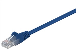 CAT 5e kabel krosowy, U/UTP, Niebieski, 1 m