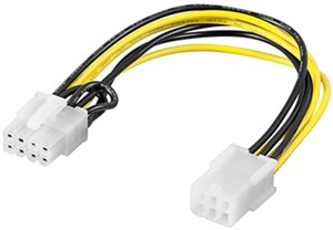Kabel/Adapter zasilający karty graficznej do komputera, PCI-E/PCI Express 6-pinowy na 8-pinowy