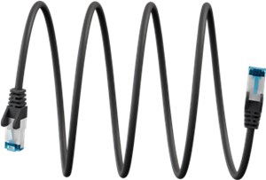 CAT 6A kabel krosowy, S/FTP (PiMF), czarny