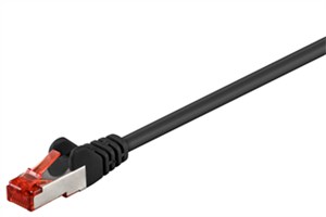 CAT 6 kabel krosowy S/FTP (PiMF), czarny, 3 m