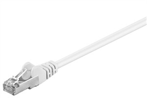 CAT 5e kabel krosowy, SF/UTP, biały, 0,25 m