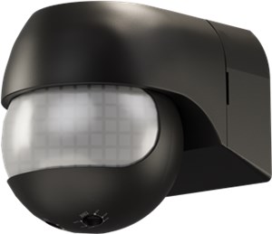 Czujnik ruchu, odchylany/obrotowy, czarny