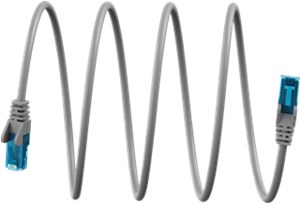 CAT 6A kabel krosowy, U/UTP, szary