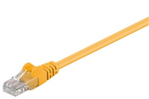 CAT 5e kabel krosowy, U/UTP, Żółty, 2 m