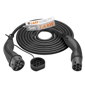 HELIX® kabel do ładowania Typu 2, do 7,4 kW, 5 m, czarny