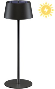 Bezprzewodowa lampa stołowa solarna LED, czarny Bezprzewodowa lampa stołowa solarna LED, czarny
