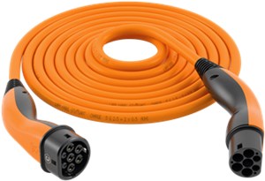 HELIX® kabel do ładowania Typu 2, do 22 kW, 5 m, Pomarańczowy