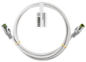Kabel krosowy RJ45 z surowym kablem CAT 8.1 S/FTP, AWG 26, biały