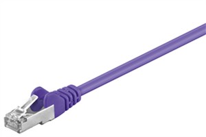 CAT 5e kabel krosowy, SF/UTP, fioletowy, 0,5 m